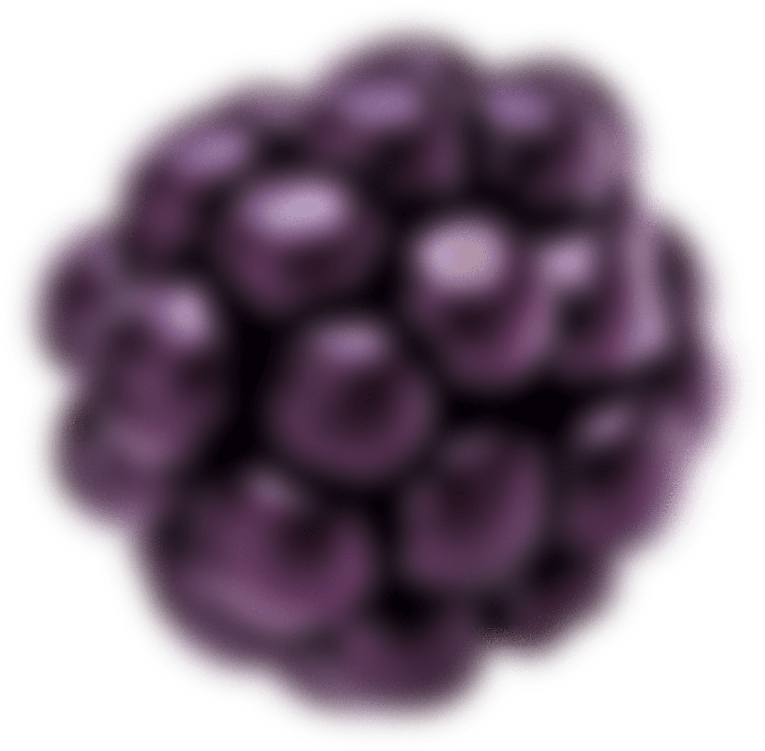 Blackberry floating in upper right corner