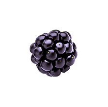 Blackberry floating near at the could in the bottom